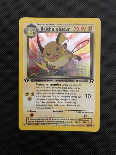 Carte pokemon raichu - pokemon, obscur