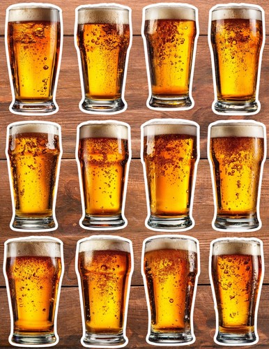 Glass beer vinyl die cut - of,