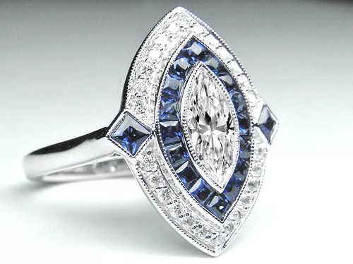 Bague double halo argent - double,