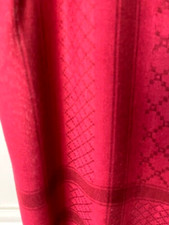 Grand Foulard Châle Carré Rouge Bordeaux 106 x 106cm Excellent état