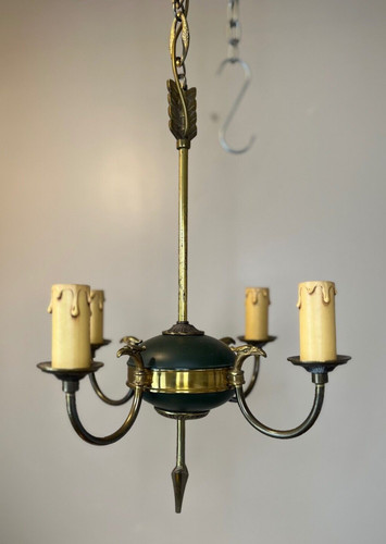 Lustre style empire - à, décor