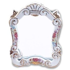 Poupées Maison Dresden Rose Miroir Baroque Mural Accessoire Reutter Porcelain 1