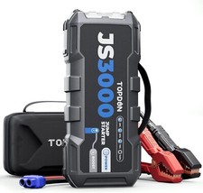 Booster Batterie, JS3000 Demarreur Batterie Voiture 3000A/24000mAh Jump Starter