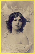 cpa Dos 1900 ACTRICE DANSEUSE Actress Dancer "Régina BADET" BORDEAUX Ed. KUNZLI