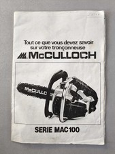 Notice Tronçonneuse McCulloch