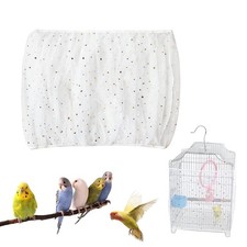 Filet Voliere - Ajustable Protection Cage Oiseaux Nylon aéré Attrape Graine C...