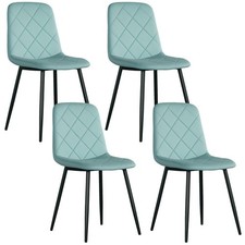 HOMCOM Lot de 4 chaises de