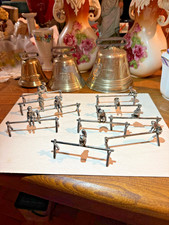 10 porte couteaux originaux métal argenté, décor enfants, animaux, marque WMF