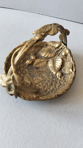 Bronze petit panier - bronze, décor