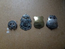 COLLECTION Lot de 4 Badges US MARSHAL  Obsolète
