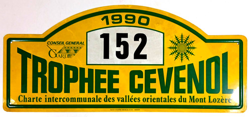 Plaque rallye trophee - plaque,