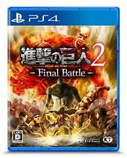 Usé PS4 PLAYSTATION 4 Attack Sur Titan 2 Final Battle 28127 Japon Import