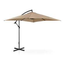 Parasol déporté - taupe - rectangulaire - 250 x 250 cm - inclinable Helloshop26