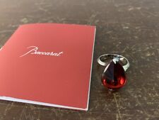 Bague fleur de psydélic rouge en cristal de Baccarat taille 55 modèle1