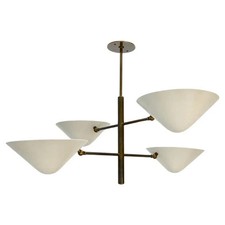 Lustre à trois bras blanc