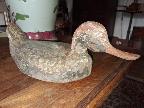 Canard bois peint - canard,