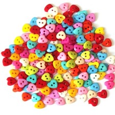 lot de 20 Bouton coeur Scrapbooking 13mm 2 trous couture décoration accessoires