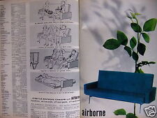 PUBLICITÉ 1960 AIRBORNE LE NOUVEAU CANAPÉ-LIT -  ADVERTISING