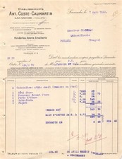 1931  ETAB  ANT.COSTE CAUMARTIN A LACANCHE COTE D OR - M.GEORGES CHADIRAC A P