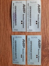 4 Tickets Billets métro bus