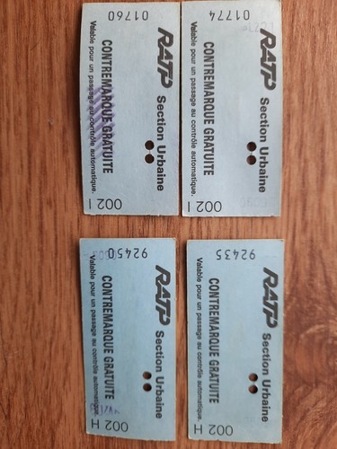 Tickets billets métro bus - métro,