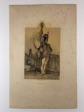 Gravure Rehaussée Charlet  Uniforme Garde Impériale 1er Empire Soldat Grenadier
