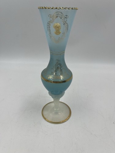 Vase opaline bleue - bleue, ancien