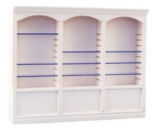 Maison De Poupées 3 Bay Shop Fitting Triple Étagère Unité Blanche MINIATURE 1:12