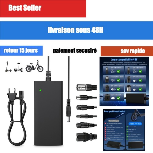 Chargeur universel 48v - universel, 54,6v