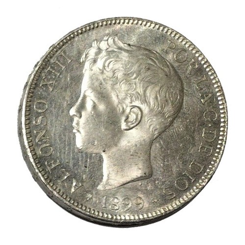Monnaie argent espagne 1899 - monnaie,