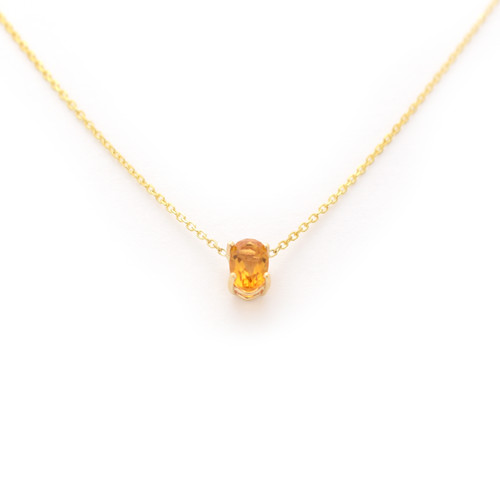 Yellow topaz necklace - , 14