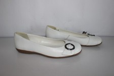 CABLE ballerines cuir blanc T