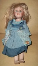 Ancienne poupée blonde en porcelaine - Style campagnard sauvageonne - 30 cm  BE