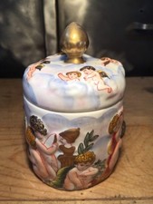 Boite Bonbonnière Porcelaine Signée N Couronné H 11