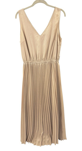 Current air pleated satin midi - air,