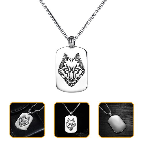 Collier tête loup - tête, de