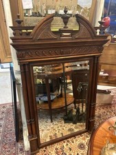 grand miroir de cheminee en bois taille 142 x 90 cm 