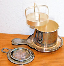 vintage ERCUIS 9-5 PORTE FILTRE théière TASSE à thé CAFE argent plaqué & poincon