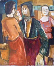 Michel BONNAUD (1934-08) HsT 65x54cm 1962 Figuration narrative Fauvisme Avignon