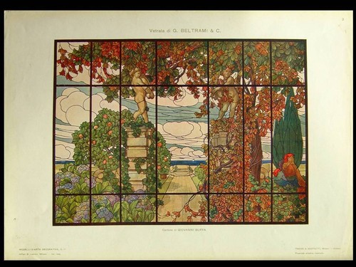 Vitrail art nouveau - art,