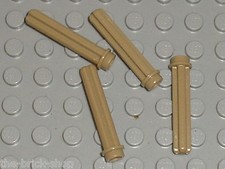 4 x LEGO TECHNIC axle 3 with stud 6587 DkTan / Set 10240 75059 42043 8081 10225