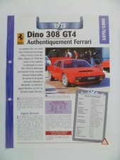 CARTE FICHE AUTO DINO 308 GT4 1973 (3-4)