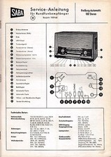 Service Manuel D'Instructions pour Saba Freiburg Automatique 100