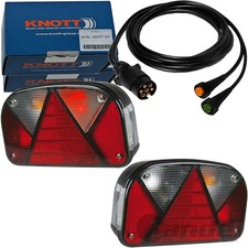 2X KNOTT FEUX ARRIÈRE MULTIPOINT 2 FEUX ARRIÈRE + CÂBLE DE 4 M 7 BROCHES