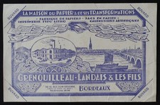 Buvard GRENOUILLEAU NADIAS Bordeaux typo imprimerie litho cxalendrier blotter 3