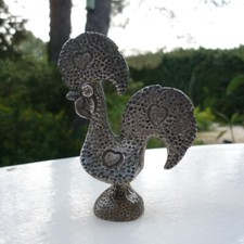 Coq de Barcelos portugais en métal
