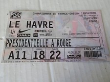 Ticket / billet  PSG - PARIS