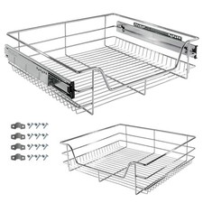 AREBOS 2x Tiroir télescopique pour armoires de Cuisine et armoires à encastrer