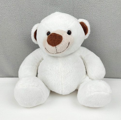 Peluche ours blanc marron