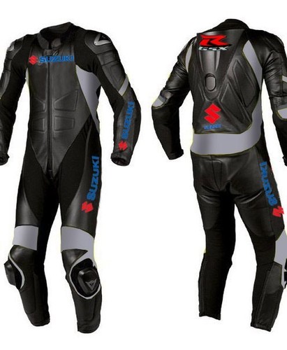 Homme combinaison moto cuir